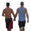 man holding hands - gay couple 