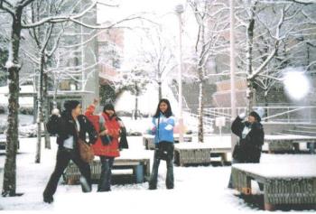 us in japan - we were playing with snow...it was so much fun!!