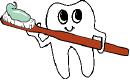 toothbrush - clip art to show a tooth and a toothbrush to add to the response of how long i brush my teeth.