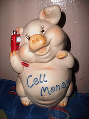 piggy bank - piggy bank with cell money 