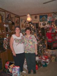 My Sister and I - This is a picture taken last year at Chrismas time of my sister and i at her house.