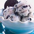 cookies and cream ice cream - one of the best flavors of ice cream around. especially if home made with vanilla ice cream and grounded oreo cookies!