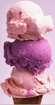 3 scoops ice cream - yum yum yum! I like ice cream so much!