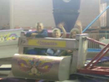Kids on the scrambler - My kids on the Scrambler at the fair last year.