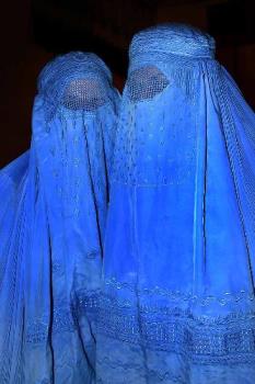 burqa - two Muslim women dressed in burqas