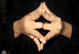 Pictorial representation of the legend - The hands should be in such position