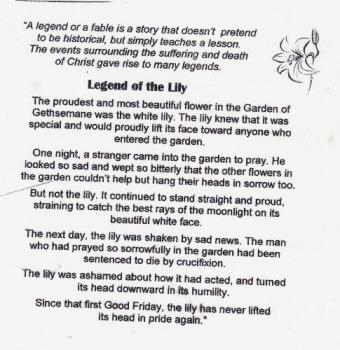 Legend Of The Lily - Thought you&#039;d enjoy reading this