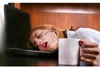 Tired Feeling - person exhausted not only because of work but may be of something else....