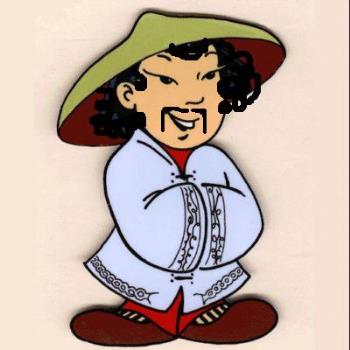 Alok - Flattened nose, A long set of whiskers, thinner eyebrows and curly hair on the head. 