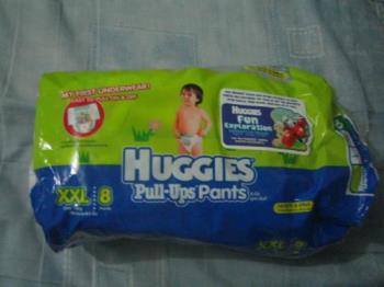 huggies pull ups - last kind of diaper that my boys ever used. They used this while they were being toilet trained and at nights when they are still not that used to getting up to pee. 