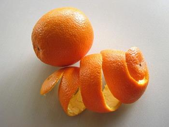 orange peel - it has lots of usefulness to our skin care as it contains lots of skin care natural products and vitamins ..