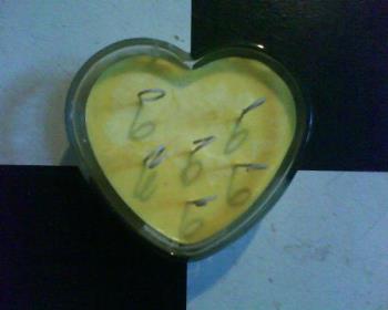 handmade soy candle - soy heart candle pina colada scent