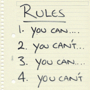 Rules. - Haha this picture is cute because just like rules there just more like you can and you can&#039;t do type of things. haha.. Well yeah.. Rules are okay and good and sometimes easy to follow. I post this picture for the response to this discussion about mylot rules and etc.. Hopefully you like it leave a comment.. =] 