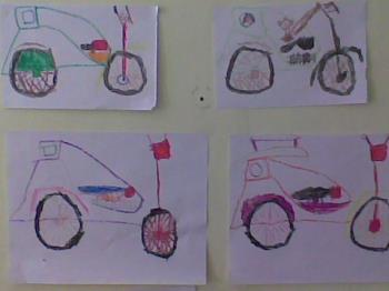 tricycle - These are just some of my son&#039;s tricycle drawings. He&#039;s got lost of them.