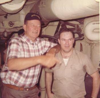 My dad met John Wayne - When my dad was young, back in the 1960's, during the war, John Wayne came onto the ship he was on and they got pictures with him.