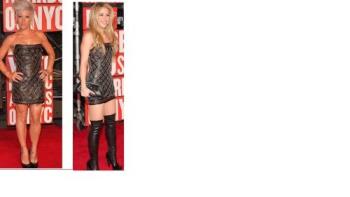 Shakira in sequin dress - Here is Shakira in the same dress worn as Pink at the VMA's. Shakira in sequin dress - Here is Shakira in the same dress worn as Pink at the VMA's.