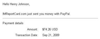 Imreportcard payment proof, they are legit! - My recent cashout payment proof from Imreportcard.