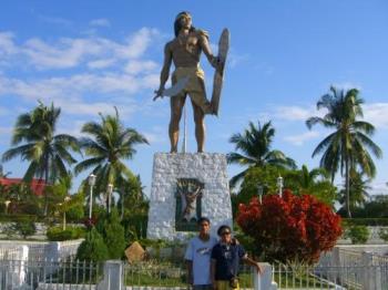 lapu-lapu shrine - here&#039;s one photo taken from the lapu-lapu shrine in mactan island. that&#039;s me and my wife.