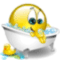 smiley - smiley in the bath tub bathing...