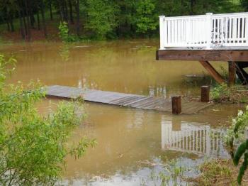Our Pier - Here it is. I copied it from my profile page to this computer so I could show you how our property flooded earlier this year.