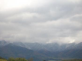 snow topped mountains - I took this picture a couple of weeks ago when I was cruising through the mountains.