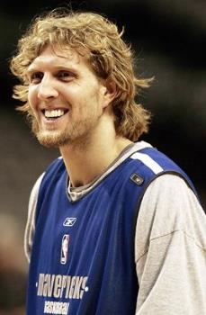 Dirk Nowtizki smile - Dirk is smiling because I&#039;m coming to Dallas to meet him. Lol