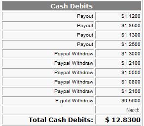 DonkeyMails payouts - Here is a snapshot of my DonkeyMails payout section. As you can see I have received several payouts from this site already.