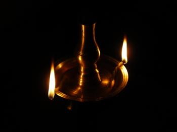 Nilavilakku (particular lamp for Pooja) - This the lamp using at pooja time in South India. Every home is having the particular lamp. 