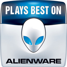 alienware - This is the alienware brand logo, as you can see it is very graphical and it explains it statistics regarding its Alien reference.