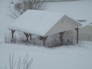 My snow-covered pavilion - Prettier than anything I could have done!