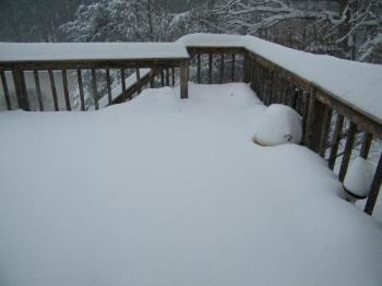 Losing my deck! - Here&#039;s some snow for ya. I went out on the deck and it went over the tops of my snow boots!