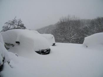 Our vehicles at 3:30 p.m. - We&#039;re not going ANYWHERE for awhile! LOL
