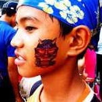 tattoo - temporary tattoos are a fad during festivals and street parades