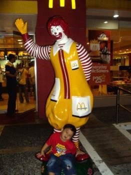 my son - we went to carnival then decided to dine-in at Mcdonald.