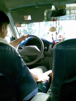 taxi driver - picture of the taxi driver which I took this morning on the way to work