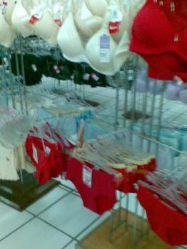 underwear - women's bras and panties on display in a department store underwear - women's bras and panties on display in a department store