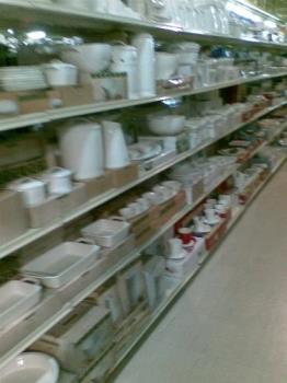 dinnerware - dinnerware, glassware, etc. on display in a department store dinnerware - dinnerware, glassware, etc. on display in a department store