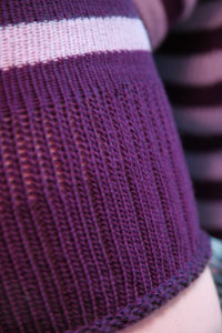 My favorite socks  - Plum and lilac super stripes from sockdreams.com! My favorite socks ever! :D 