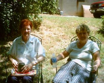 My Mother on the Right. - This is my mother and older sister.
