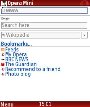 opera mini - opera mini screen shot