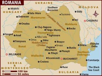 Romania map - Map