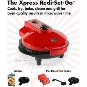 Xpress Redi Set Go Grill - Handy little grill to make easy omlettes, handy for making individual little sandwiches. I&#039;ve also made Potato Pancakes with this little grill. It&#039;s great for feeding one or two people. I thing it would be too time consuming for more than 2 people!!!