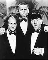 The three stooges... - They are Larry, Curly and Moe; from left to right... 