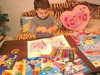My son - he loves painting and coloring books. 