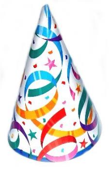 Party Hat - This is a picture of a party hat. Something that is commonly worn at a surprise party. 
