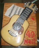Guitar cake - Another design from cakedesignsbyhelen.co.uk