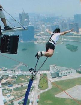 bungee jumping - i don&#039;t like trying this one,i guess i would love to try rapelling as well.