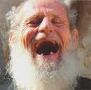 Laughter - an old man laughing