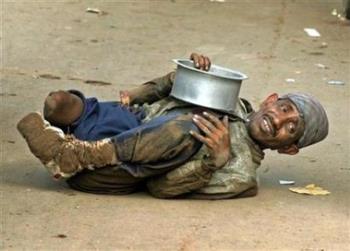Indian beggar - Beggar is sign of society lacking in charity.