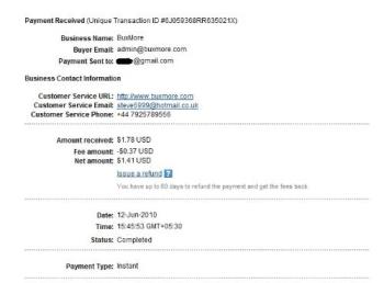 Buxmore Payment proof - First cashout from Buxmore.com

Received instant.